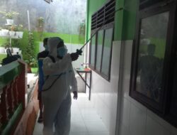 Siswa SD di Manggala Terkomfirmasi Positif Covid 19, Satgas Kel. Manggala Lakukan Penyemprotan Disenfektan