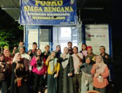 Kompak Lurah Sudiang dan RT RW Jaga di Posko Kontaoner Recover