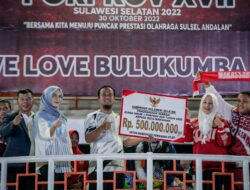 Pertama Kali Dalam Sejarah PORPROV Sulsel, di Era Gubernur Andi Sudirman Berikan Bonus Bagi Atlet