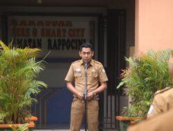 Sekcam Rappocini Pimpin Apel Pagi Sampaikan program Penghijauan