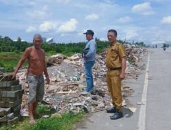 Lurah Tello Baru Tegur Warga yang Membuang Sampah Bangunan di Pinggir Jalan