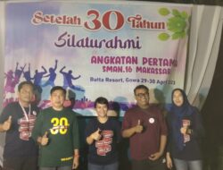 Angkatan Pertama SMAN 16 Makassar Kukuhkan Ketua IKA Pertama Di Eco Wisata Bili Bili Gowa
