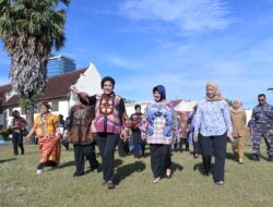 Ketua TP PKK Kota Makassar Sambut Kunjungan Istri Delegasi 36 Negara MNEK 2023 di Benteng Rotterdam