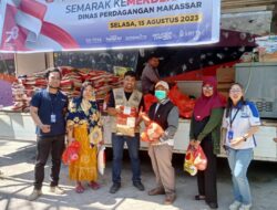 Sambut HUT RI ke 78, Disdag Makassar Bersama TVS Motor Gelar Pasar Murah