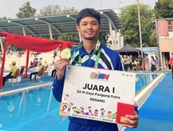 Raih Catatan Waktu Terbaik, Siswa SMP Islam Athirah Bukit Baruga Juara 1 O2SN Cabor Renang