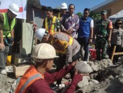 Camat Sangkarrang Hadiri Peletakan Batu Pertama Pembangunan Mako Polsubsektor