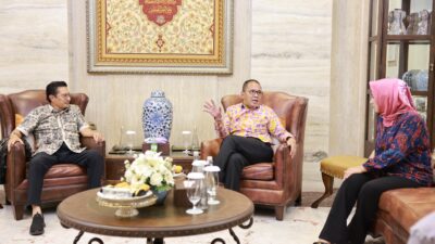 Danny Pomanto Sambut Silaturahmi Wakil Ketua MPR RI Fadel Muhammad di Makassar