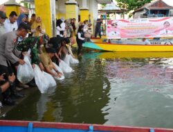 Penjabat Gubernur Sulsel Kunjungi Soppeng, Tebar 160 Ribu Benih Ikan di Salomate