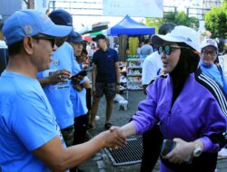 Rusdin Abdullah – Fatmawati Rusdi Bertemu di Kawasan Car Free Day, Ajak Masyarakat Hidup Sehat