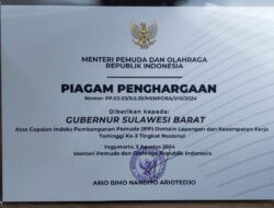 Indeks Pembangunan Pemuda Terbaik Ketiga, Diraih oleh Pemprov Sulbar