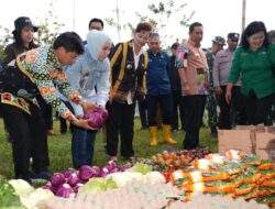 Pj Sofha Marwah Lihat Langsung Warga Nosu Berbelanja di Pasar Murah