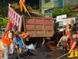 Satgas Dinas PU Makassar, Lakukan  Pemeliharaan Jalan Pendidikan