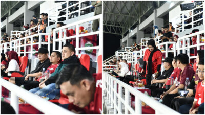 Wagub Sulsel Fatmawati Rusdi Bersama Rusdi Masse Saksikan Kemenangan PSM Atas CANN dari Vietnam di Laga Semifinal ACC