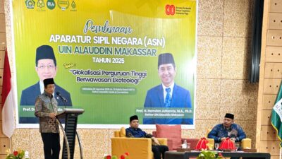 Menag RI Transit di Makassar, Doakan Bangsa Damai dan Hadiri Pembinaan ASN UIN Alauddin