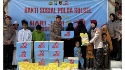 Bakti sosial Satuan Reserse Kriminal Polres Wajo Dalam Rangka HUT Reserse ke-78