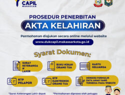 Disdukcapil Makassar Permudah Layanan, Penerbitan Akta Kelahiran Kini Bisa Diurus Secara Online