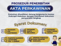 Disdukcapil Makassar : Prosedur Baru Penerbitan Akta Perkawinan