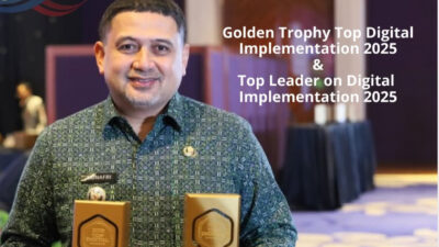Wali Kota Makassar Terima Penghargaan “Top Leader on Digital Implementation 2025”, Kadis Kearsipan Sampaikan Ucapan Selamat