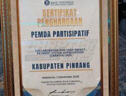 Kabupaten Pinrang Raih Tiga Penghargaan Digitalisasi dari Bank Indonesia