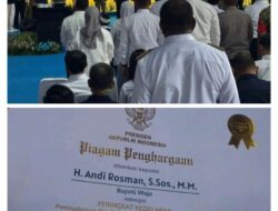 Sukses Wujudkan Swasembada Pangan, Bupati Wajo Dapat Piagam dari Presiden RI Prabowo Subianto