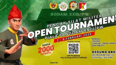 Pangdam XXIII Palaka Wira Gelar Kejuaraan Pencak Silat dan Karate Tingkat Nasional