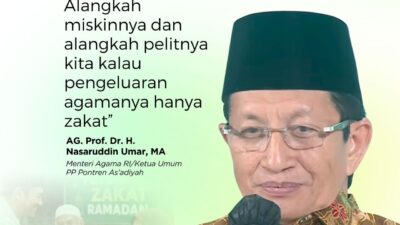 Menag Nasaruddin Umar Dorong Optimalisasi Wakaf dan Sedekah sebagai Motor Pemberdayaan Umat
