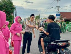 Tripika, PKK, Bhayangkari, dan Persit Marioriawa Gelar Aksi Sosial Ramadan, Bagi Ratusan Takjil