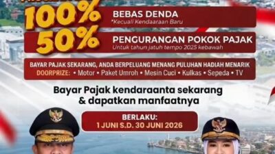 Pemprov Sulsel Bebaskan Denda Pajak Kendaraan 100 Persen, Diskon Pokok Pajak hingga 50 Persen