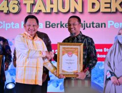 Gubernur Andi Sudirman Terima Penghargaan Dekranas, Mendagri Puji Kesuksesan Syukuran Dekranas ke-46 dan HKG PKK ke-54 di Sulsel