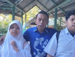Hari Pertama Sekolah, Bupati Sidrap Syaharuddin Alrif Antar Langsung Dua Anaknya