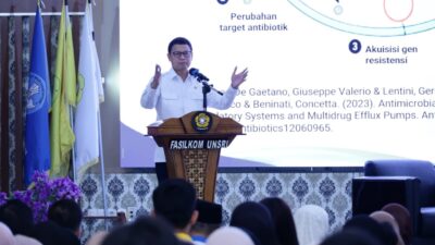 Kuliah Umum di Unsri, Taruna Ikrar Ingatkan Bahaya Resistensi Antibiotik bagi Masa Depan Bangsa