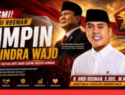 Andi Rosman Resmi Pimpin Gerindra Wajo, Terima SK Ketua DPC dari Sufmi Dasco Ahmad