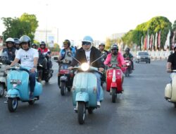 Kepala BKN-Wagub Sulsel dan Wali Kota Makassar Riding Vespa-Tanam Tebuya di CPI