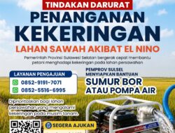 Perkuat Mitigasi Kekeringan, Gubernur Sulsel Siapkan Bantuan Pompa Air dan Sumur Bor untuk Wilayah Petanian