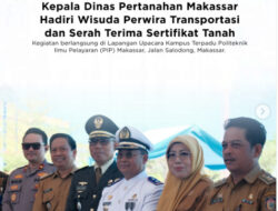 Perkuat Sinergi dan Tertib Aset, Kadis Pertanahan Makassar Serahkan Sertifikat Tanah di PIP Makassar