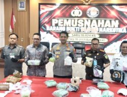 Polrestabes Makassar Musnahkan 10,8 Kg Sabu dan 10.317 Butir Ekstasi dari Hasil Pengungkapan 18 Tersangka